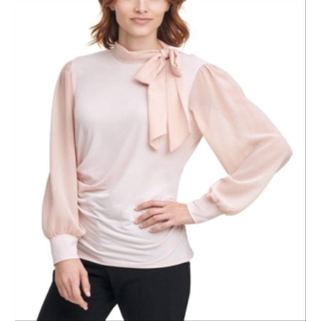 Calvin Klein Pink Side-Tie Blouse