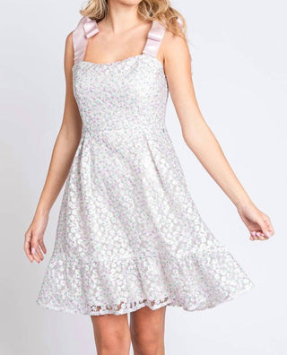 Trendsi - GeeGee Mesh Floral Embroidered Sleeveless Dress