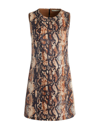 Alice + Olivia - Clyde Snake Aline Fitted Shift Dress