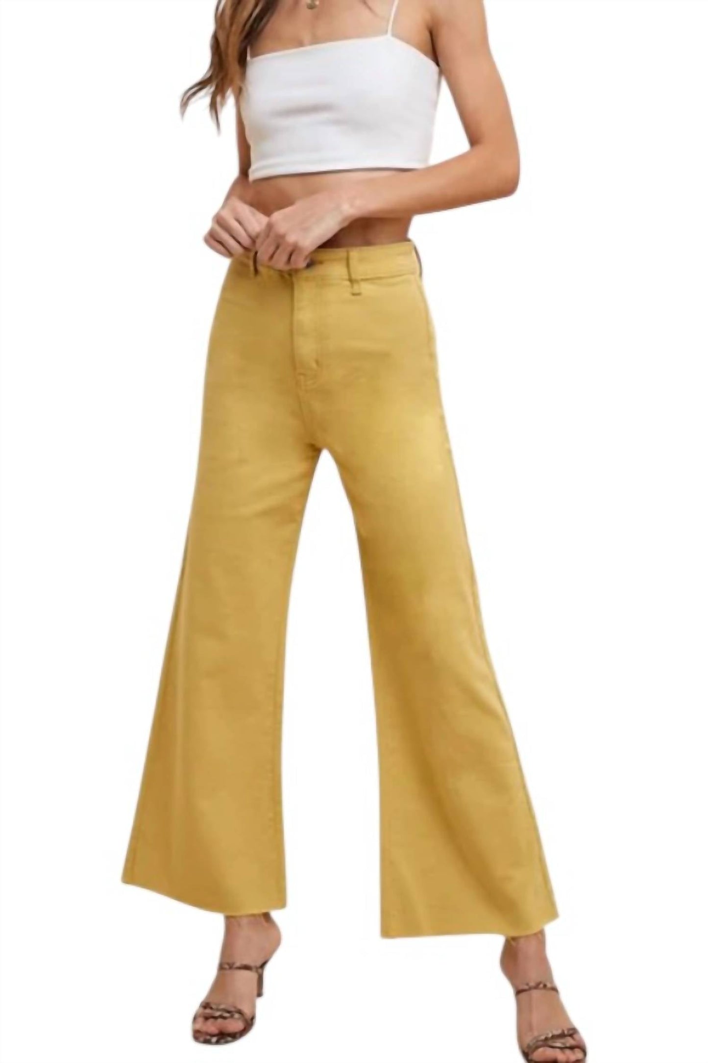 Anniewear - Moments Cropped Wide Leg Jeans