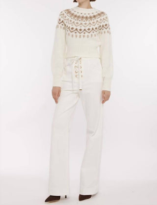 Toccin - Birkin Denim Lace Up Flared Pant