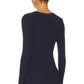 Enza Costa - SILK KNIT LONG SLEEVE CREW TEE