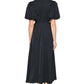 Entro - Sade Sides Cut-Outs Puff Sleeves Maxi Dress