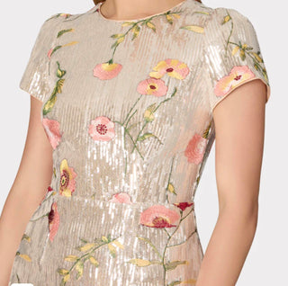 Milly - Tahlia Floral Sequin Midi Dress