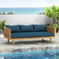Claremont 3 Seater Daybed Teak Acacia Wood Water Resistant Cushions