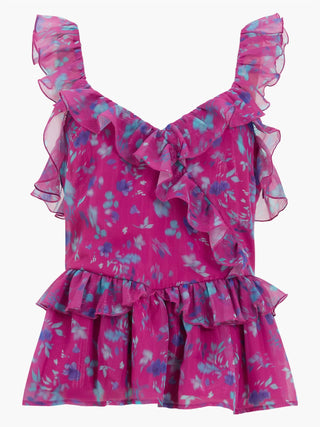 French Connection - ADEN BAI LUREX FRILL CAMI TOP