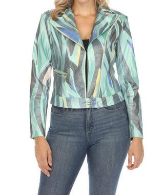 Insight - Liquid Ocean Waves Vegan Leather Jacket