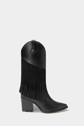 Dante Shoes - Women's Leather Fringe Boots