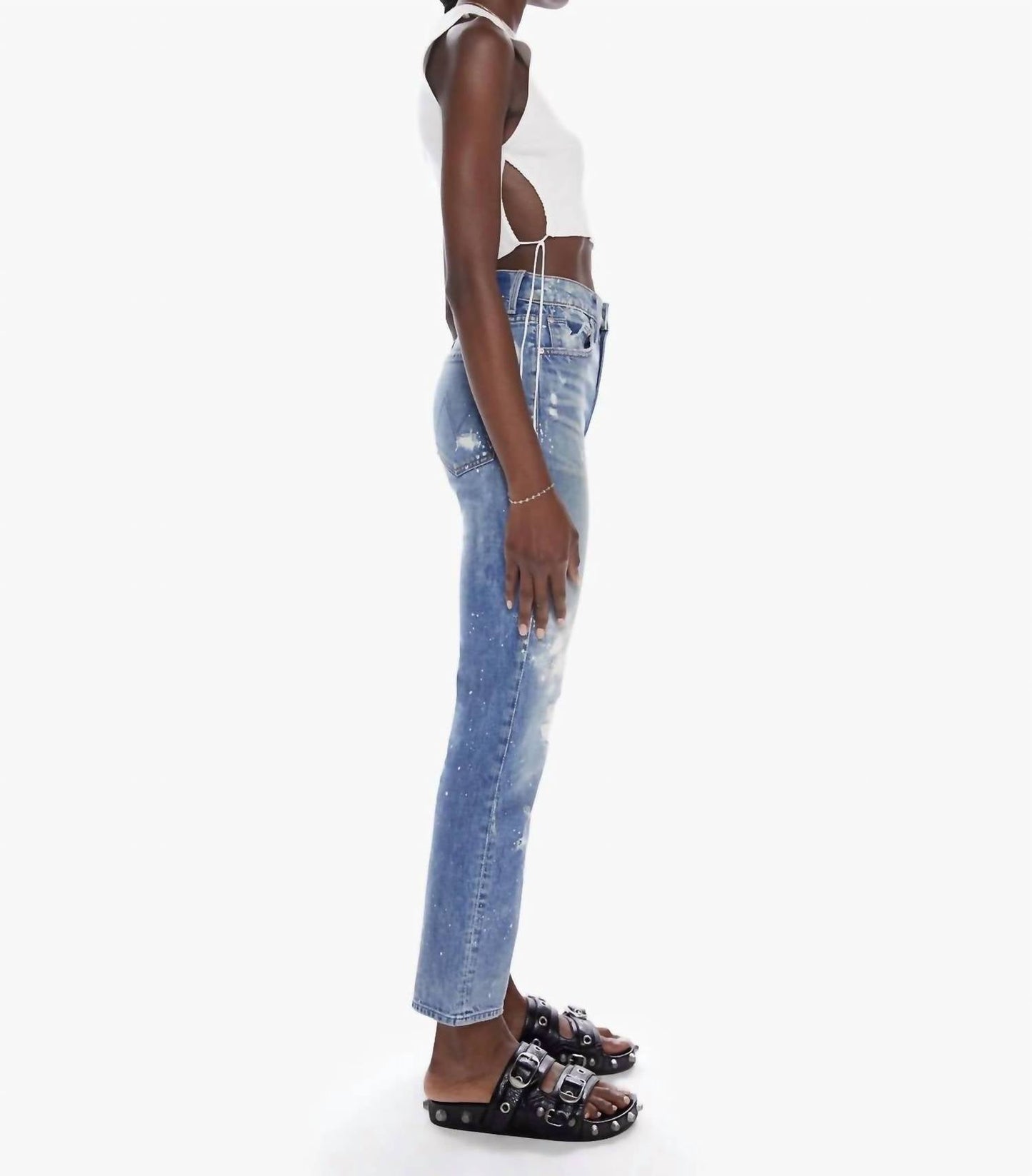Mother - High Waisted Rider Ankle Jeans