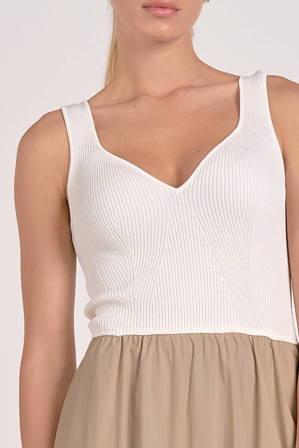 Elan - Maxi Tank Mixed Media Dress