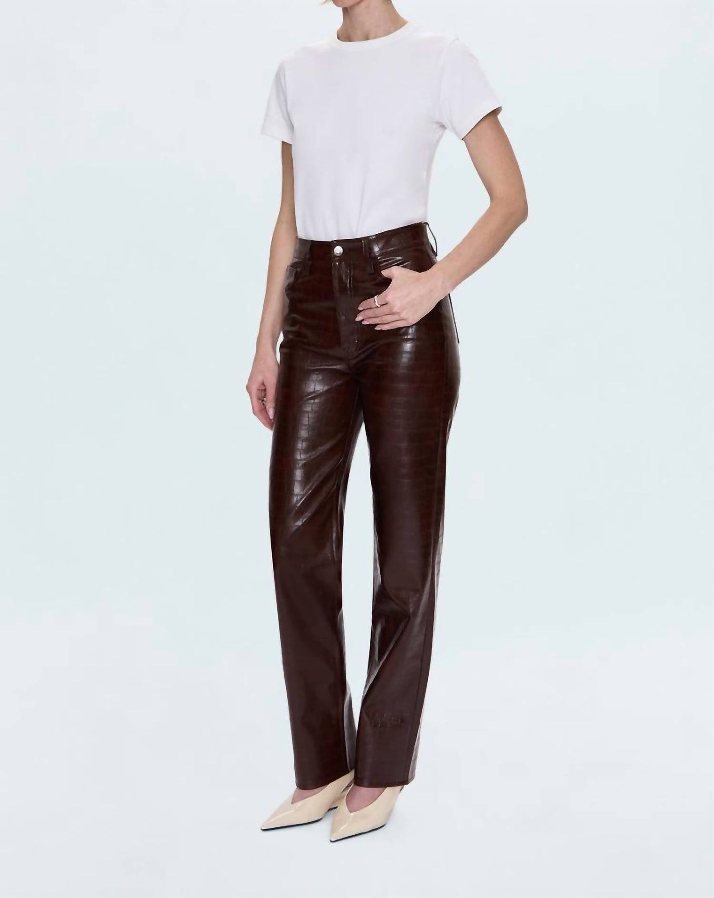 Pistola - Cassie Super High Rise Croc Straight Pant