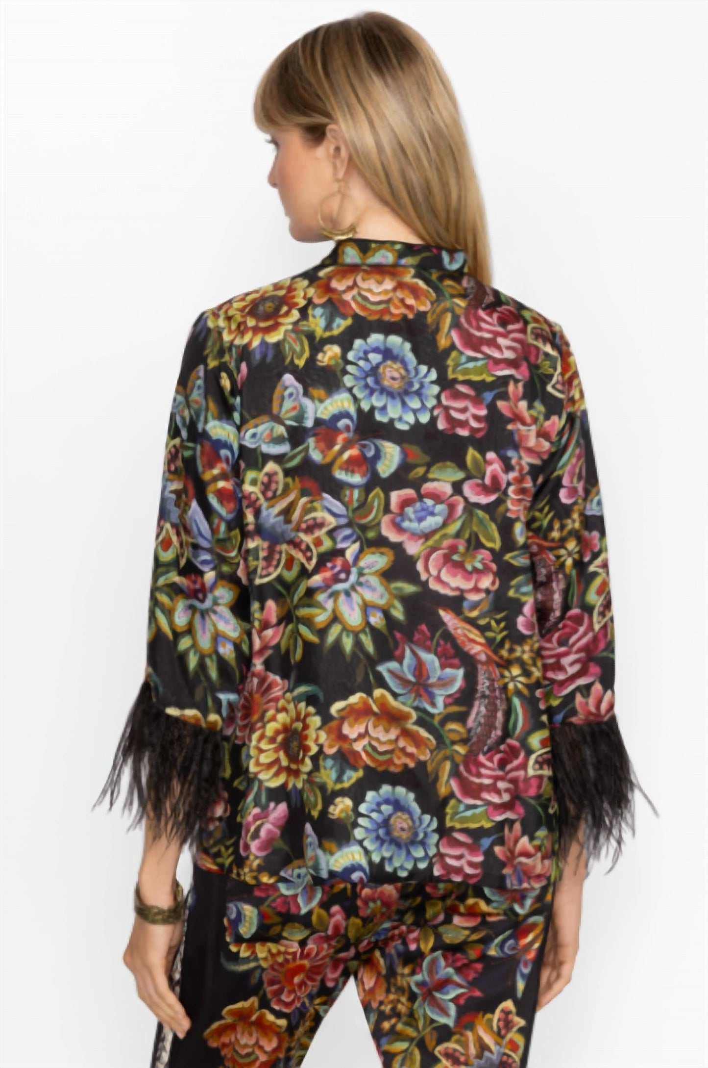 Johnny Was - Lewella Feather Trim Kimono