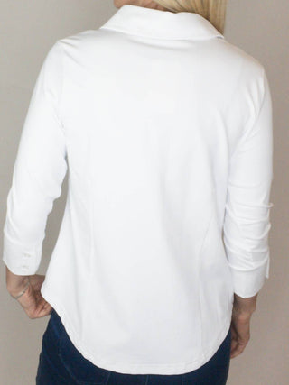 Lulu-B - Button Down Three-quarter Blouse