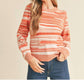 &Merci - Puff Shoulder Striped Sweater