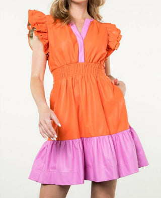 Thml - Go Tigers Faux Leather Mini Dress