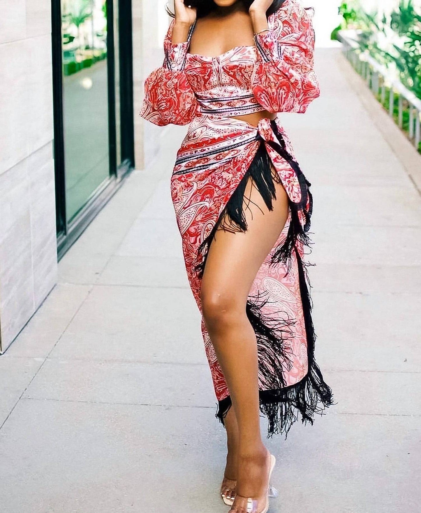 Little Secret Of Mine - Women's Top And Wrap Set