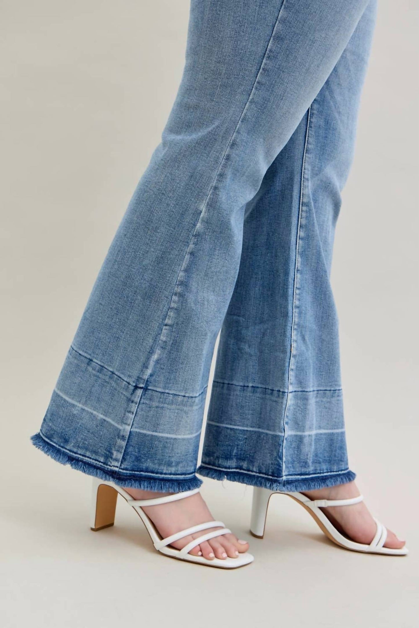 Judy Blue - Tummy Control With Release Hem Flare Jeans - Plus