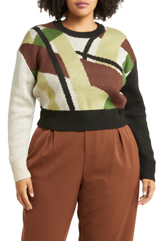 11 Honoré Alexis Pattern Sweater in Abstract Lines  Size 2