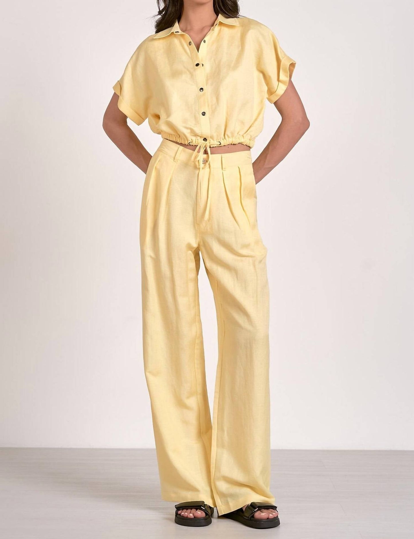 Elan - Linen Pleated Pants