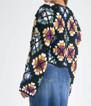 Elan - CARDIGAN CROCHET SWEATER