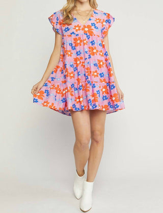 Entro - Floral Tiered Babydoll Dress