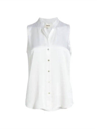 L'Agence - Hendrix Banded Collar Sleeveless Blouse