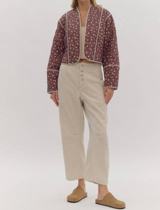 Entro - This Means Everything Floral Quilted Jacket