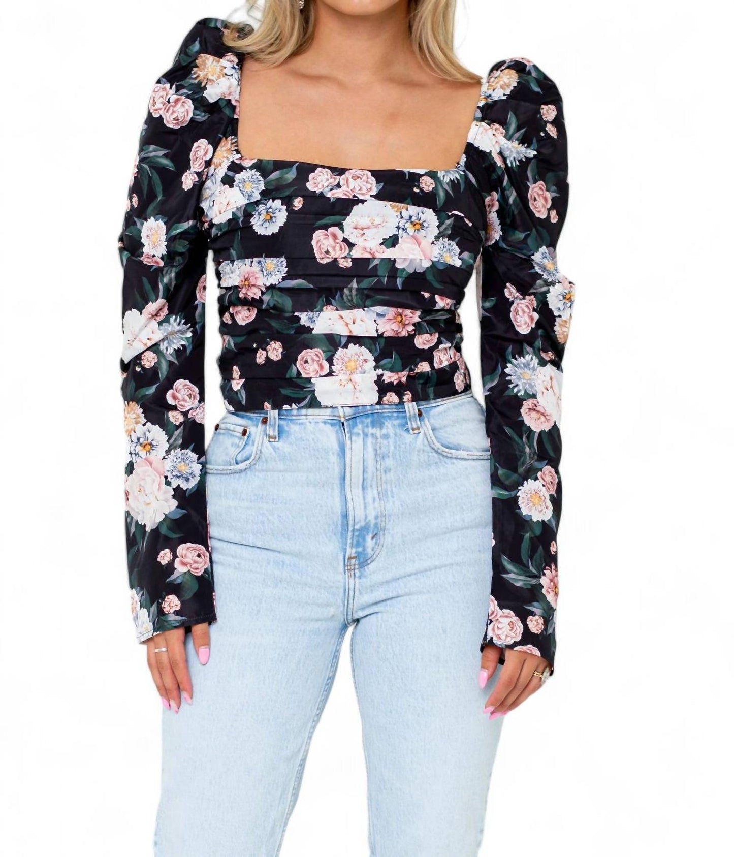 Buddylove - DUTCHESS PLEATED LONG SLEEVE TOP