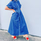 Entro - Classic Chic Denim Midi Dress