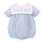 Anavini - Boy's Gingham Birthday Embroidery Bubble Romper