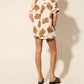 Kivari - Inza Print With Rick-rack Trim Details Shirt