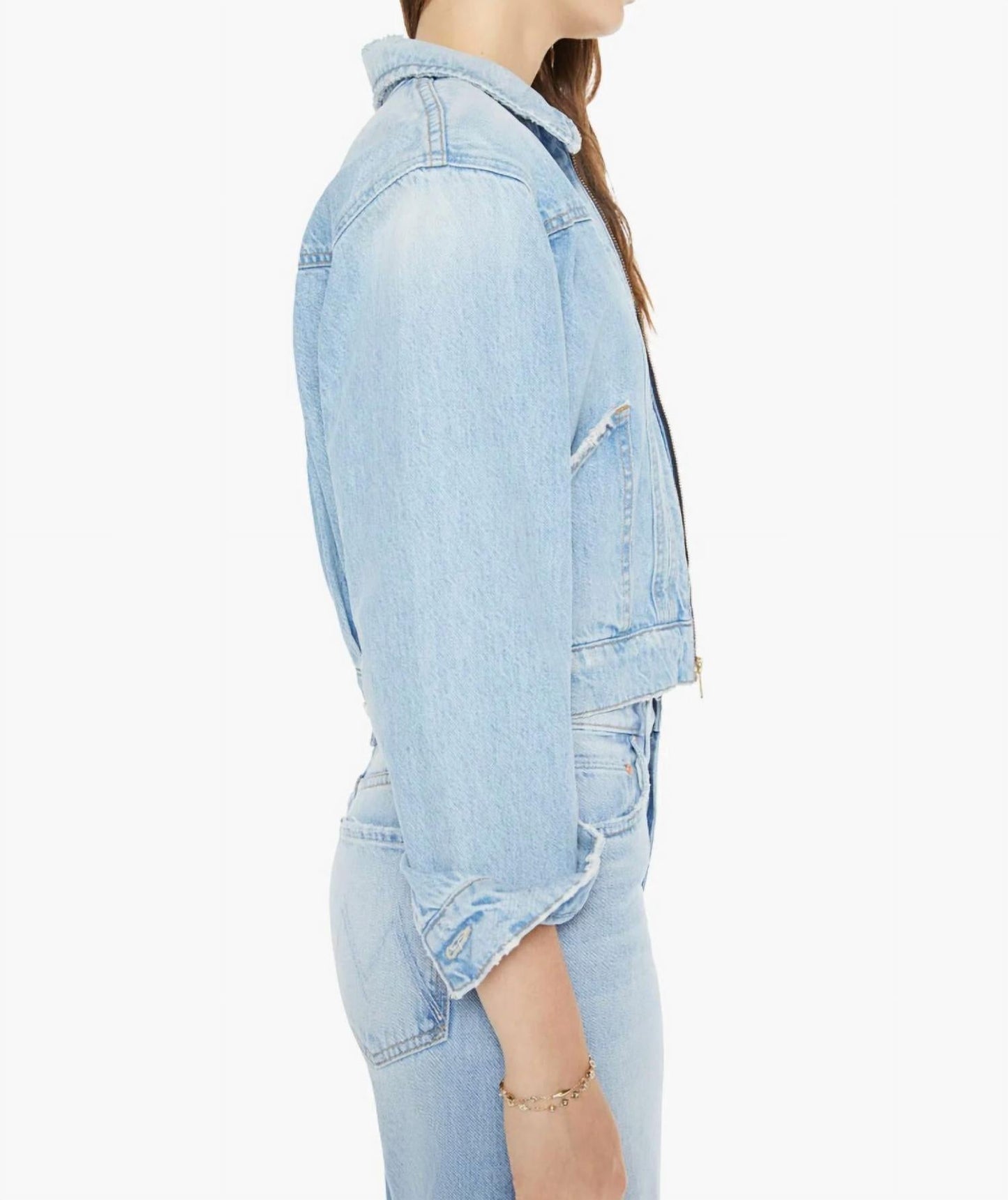 Mother - The Duo Shorty Cropped Denim Jacket