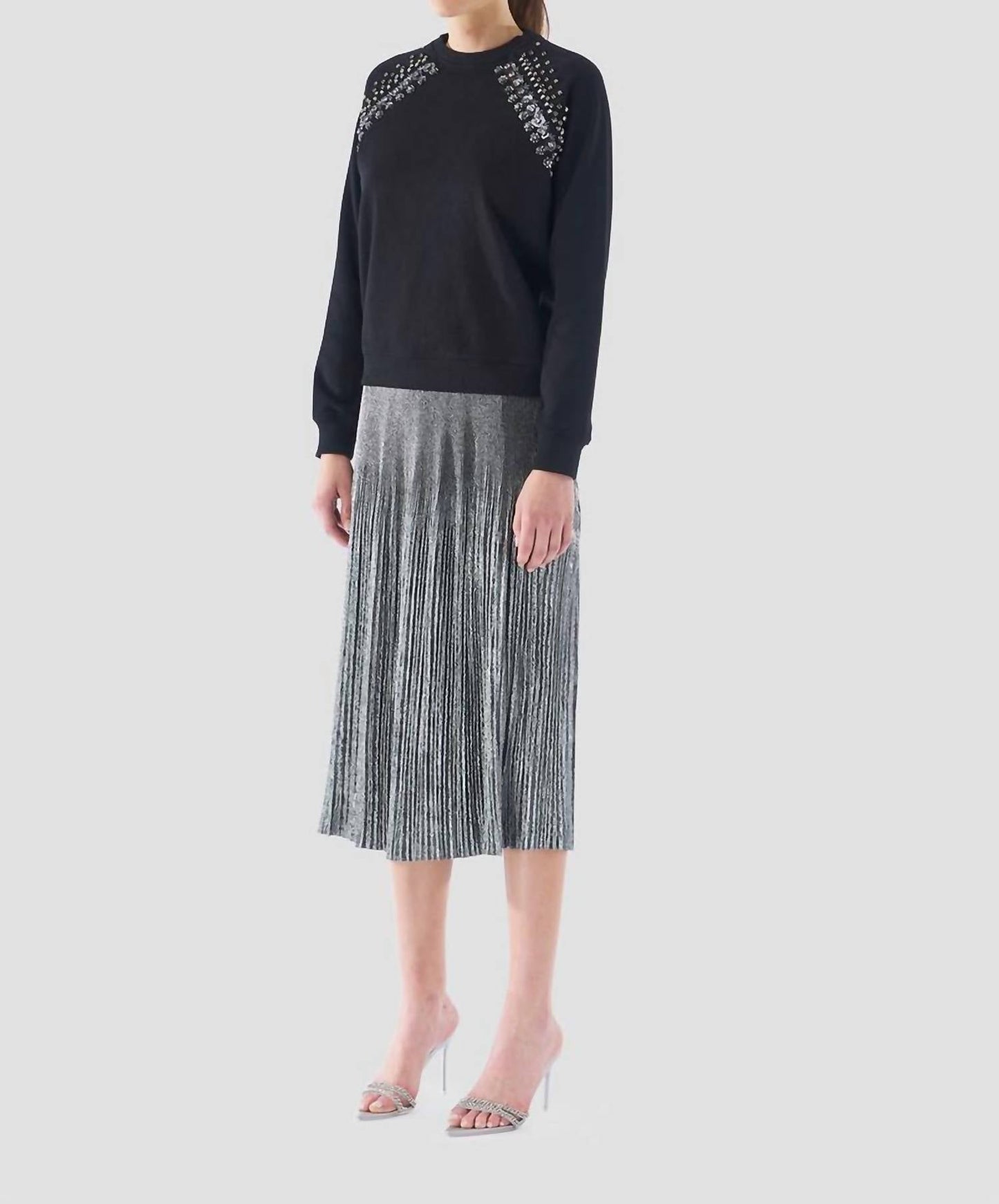 Le Superbe - Foil Pleated Skirt