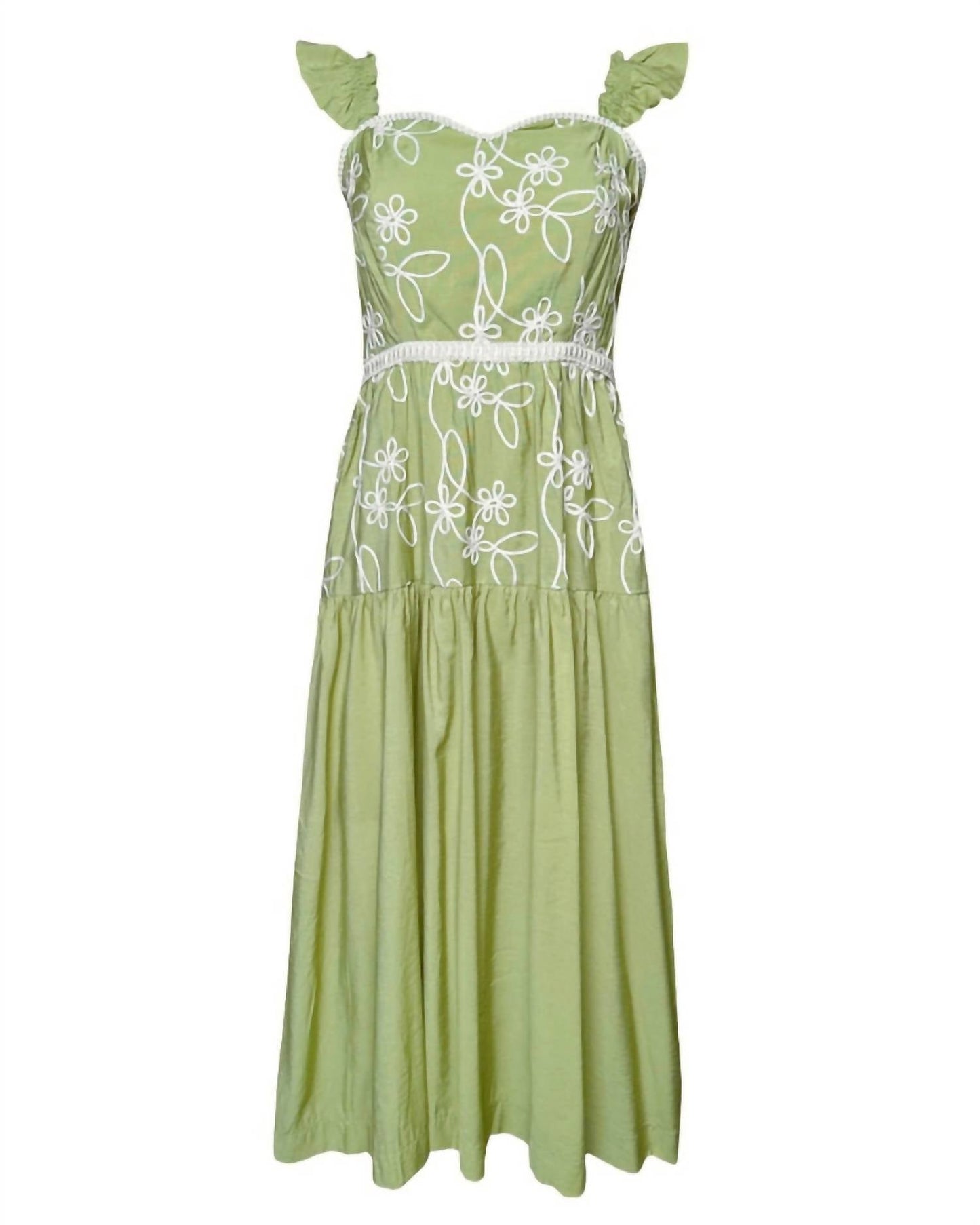 &Merci - Floral Embroidered Midi Dress