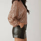 Flying Tomato - Sequin Long Sleeve Top
