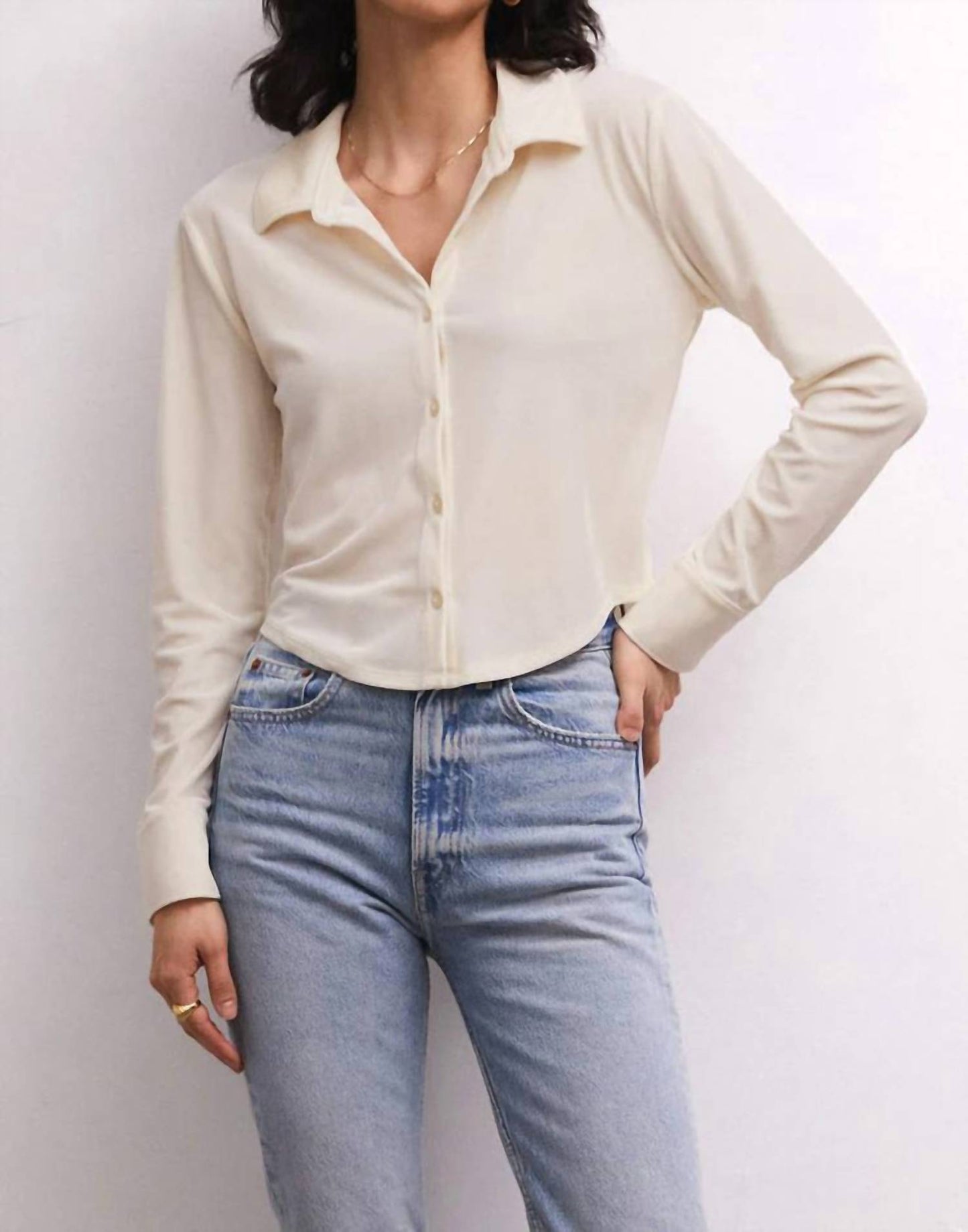 Z Supply - Presley Front Button Velvet Top