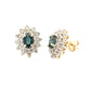 2.30ct Sapphire Diamond Earrings 14KT Yellow Gold