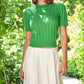 525 America - Arden Pointelle Puff Sleeve Top