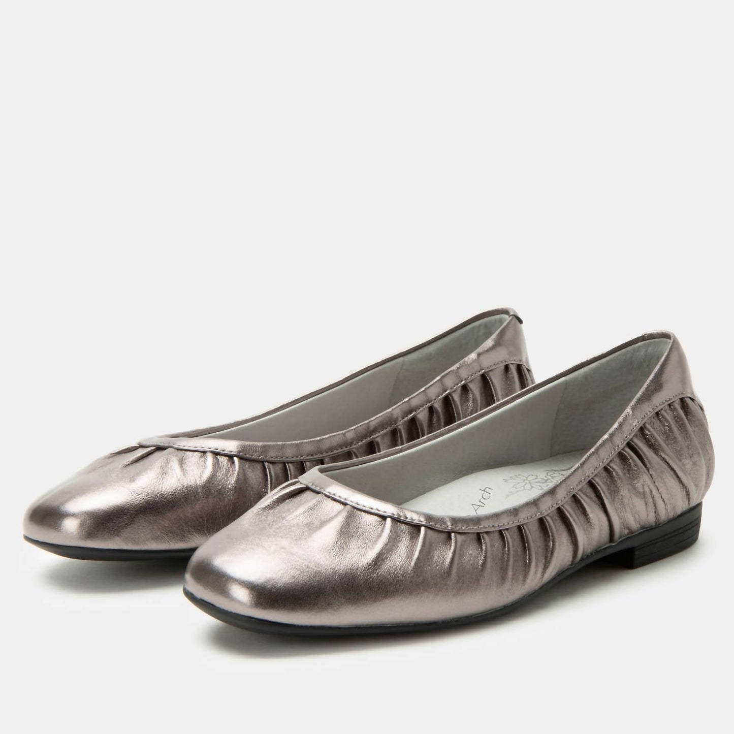 Alegria - Women's Beka Pleated Leather Ballet Flats