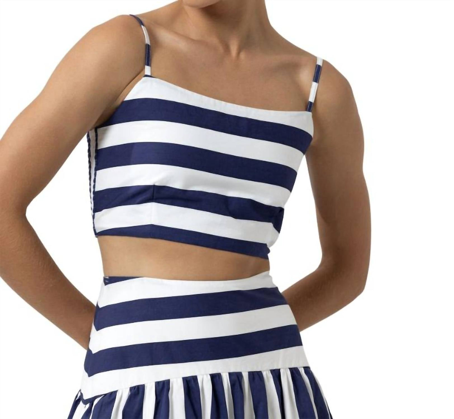 Lusana - Oliver Poplin Cquare Neck Top