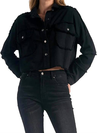 Elan - Graffiti Rock & Love Cropped Jacket