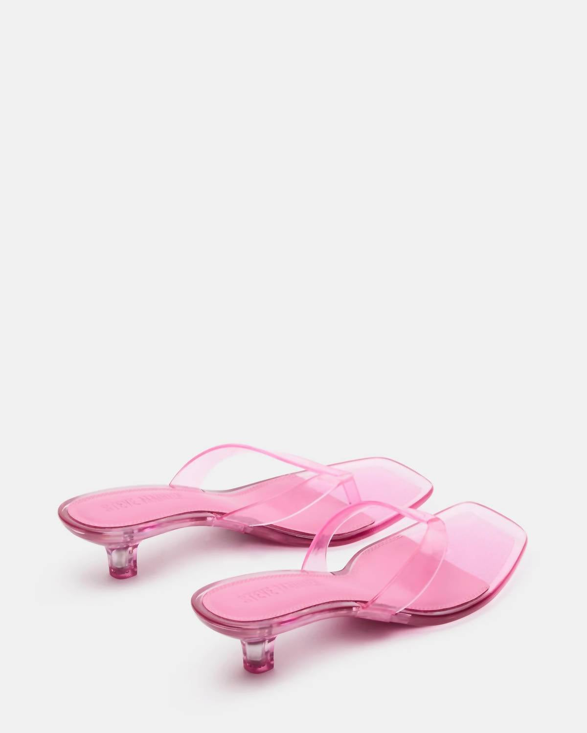 Steve Madden - Women's Tracie Y2k Jelly Thong Kitten Heel Sandal