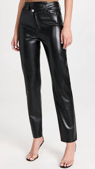 Agolde - Leather Crisscross Straight Pants