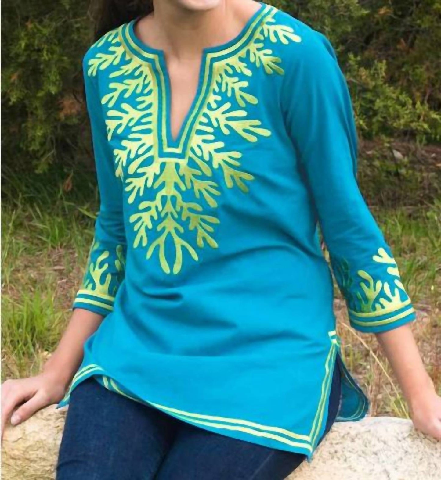 Gretchen Scott - Cotton Embroidered Reef Tunic