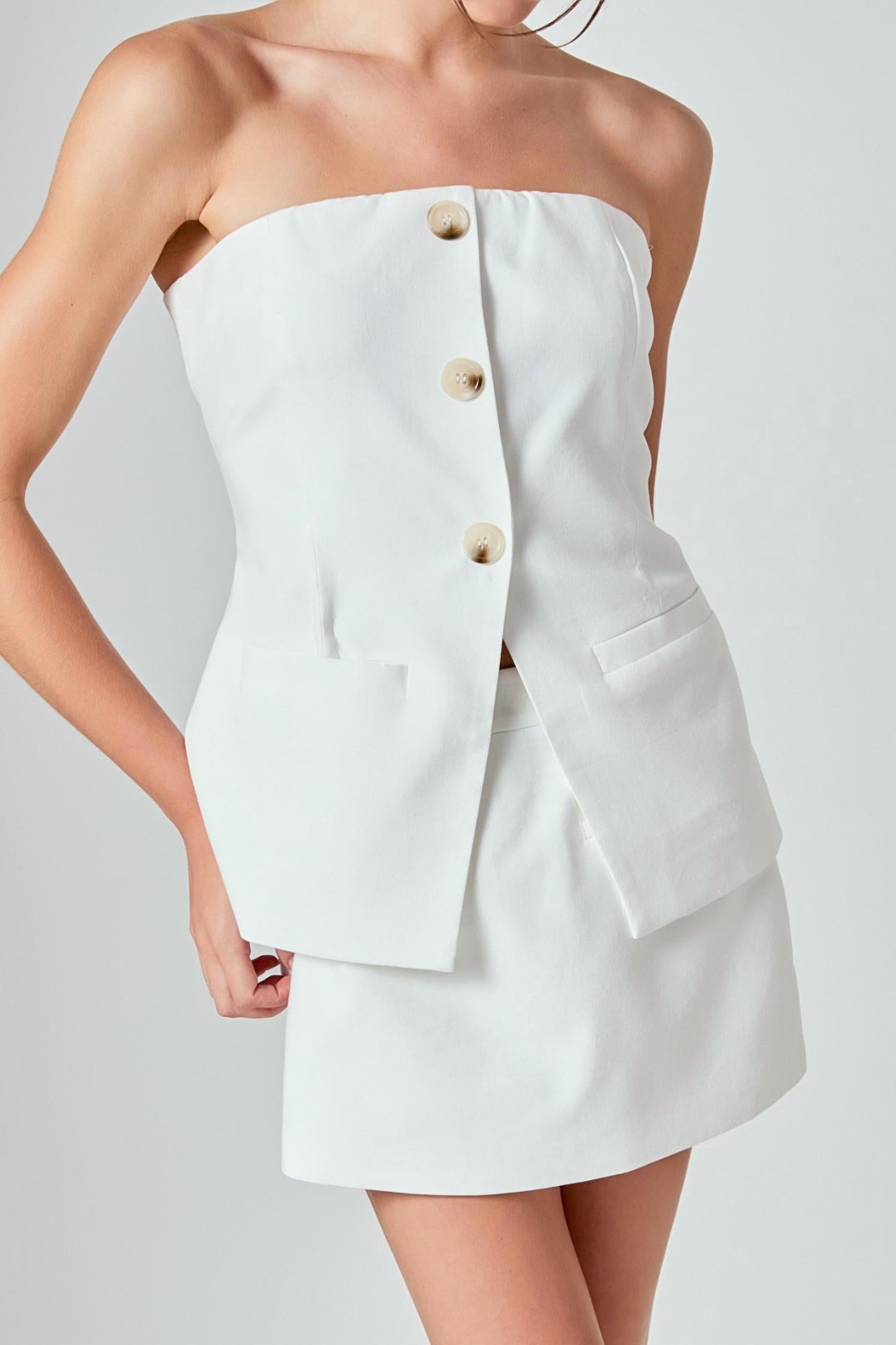 Endless Rose - Linen Jennifer Strapless Top