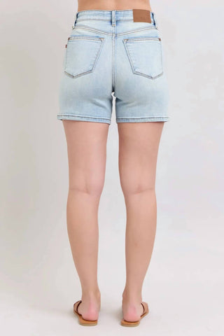 Judy Blue - High Waisted Double Button Denim Shorts