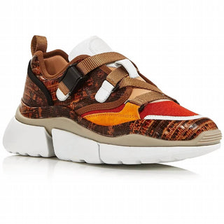Chloe - Women's Sonnie Snake Effect Low Top Sneakers
