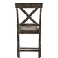 Martha II Weathered Counter Height Chair Set of 2 - Gray / Tan