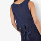 Apricot - Lace Hem Back Bow Sleeveless Top