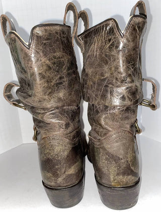 Double-H Boots - Women’s Leather Mid Calf Cowboy Boots